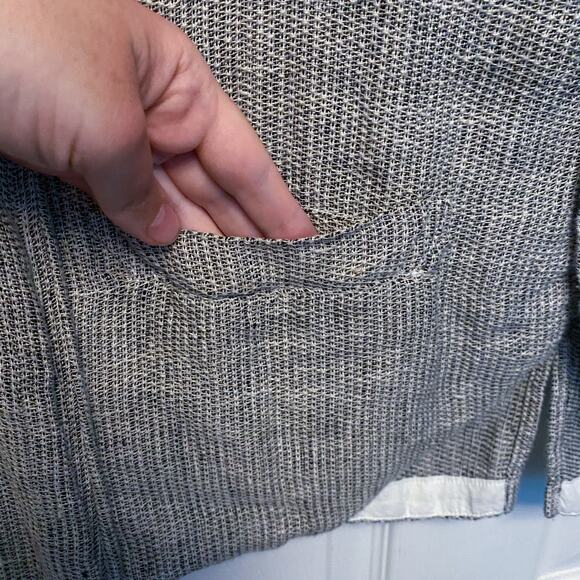 CP Shades Jacket Blazer Dree Linen Lightweight Unstructured Neutral Boho Button - Picture 8 of 10